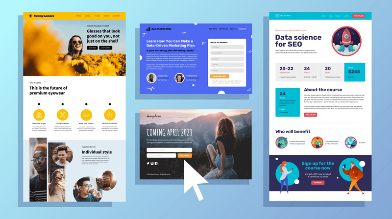 Landing page para eventos corporativos